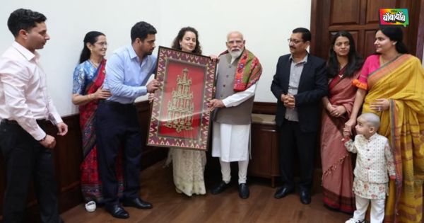 वाढदिवशी कंगना रणौतने कुटुंबासह घेतली पंतप्रधान मोदींची भेट; फोटो केले शेअर